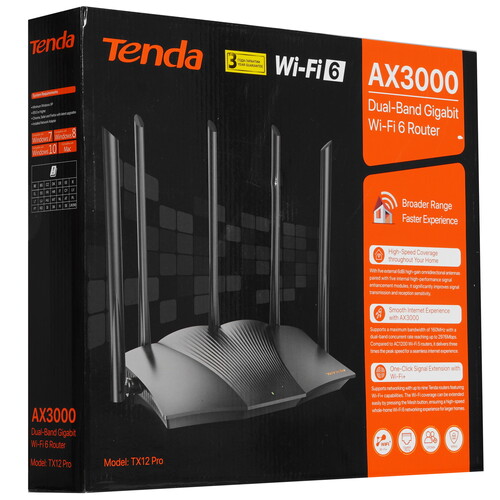Купить Wi-Fi роутер Tenda TX12 Pro  9206961. Характеристики, отзывы и цены в Донецке