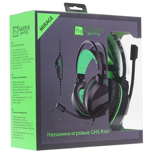 Купить Проводные наушники Harper Gaming Mirage GHS-R101 черный 2018  1315265. Характеристики, отзывы и цены в Донецке