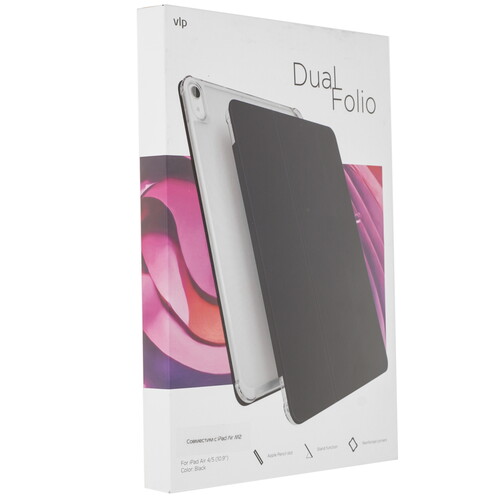 Купить Чехол-книжка VLP Dual Folio для Apple iPad Air (4th Gen) черный  9263546. Характеристики, отзывы и цены в Донецке
