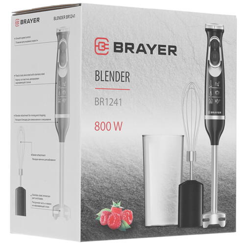 Купить Блендер погружной BRAYER BR1241 черный  8167471. Характеристики, отзывы и цены в Донецке