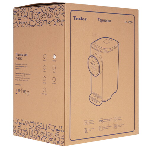 Купить Термопот TESLER TP-5050 белый  9280818. Характеристики, отзывы и цены в Донецке