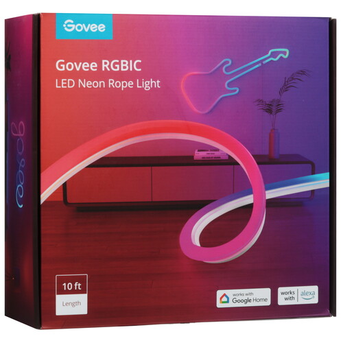 Купить Умная неоновая лента Govee RGBIC H61A03D1 RGBIC, 3 м  5488150. Характеристики, отзывы и цены в Донецке