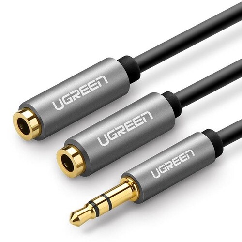 Купить Разветвитель   Ugreen 3.5 mm jack - 3.5 mm jack x2 черный  9154975. Характеристики, отзывы и цены в Донецке