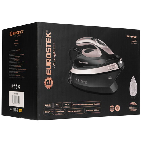 Купить Парогенератор Eurostek EEI-3000 черный  9200193. Характеристики, отзывы и цены в Донецке