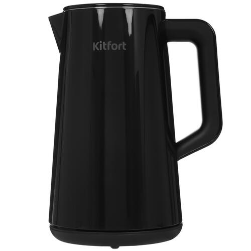 Купить Электрочайник Kitfort KT-6186 черный  9035403. Характеристики, отзывы и цены в Донецке