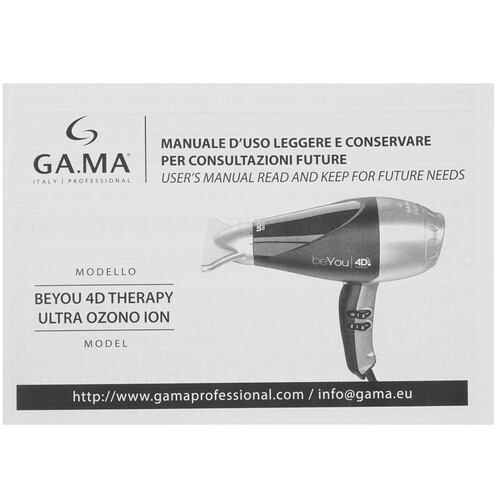 Купить Фен GA.MA PL BEYOU 4D черный/золотистый  9174458. Характеристики, отзывы и цены в Донецке