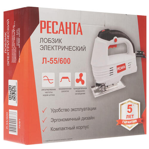 Купить Электрический лобзик Ресанта Л-55/600  8160150. Характеристики, отзывы и цены в Донецке