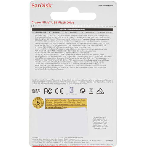 Купить Память USB Flash 128 ГБ SanDisk Cruzer Glide [SDCZ60-128G-B35]  1349283. Характеристики, отзывы и цены в Донецке