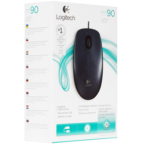 Купить Мышь проводная Logitech M90  0123810. Характеристики, отзывы и цены в Донецке