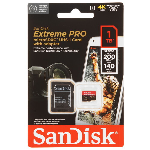 Купить Карта памяти SanDisk Extreme Pro microSDXC 1024 ГБ  5470853. Характеристики, отзывы и цены в Донецке