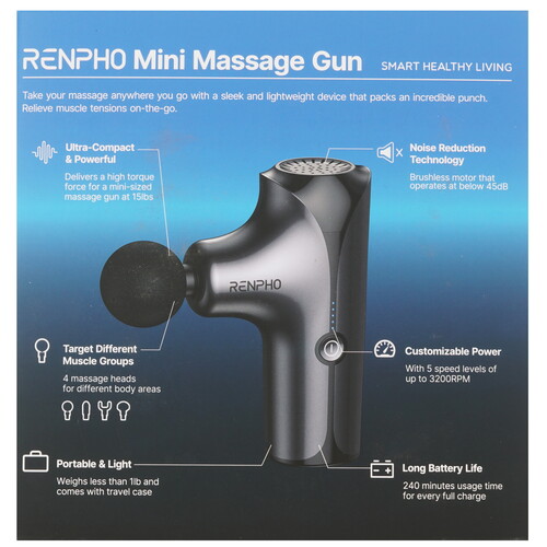Массажный пистолет Renpho RP-GM173 белый Купить Массажный пистолет Renpho RP-GM173 белый  9132046. Характеристики, отзывы и цены в Донецке