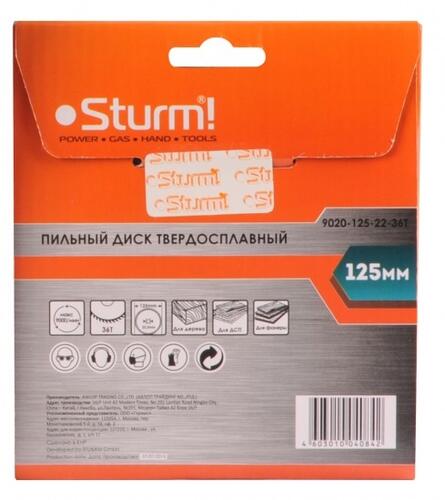 Купить Диск пильный Sturm! 9020-125x22x36T  1287253. Характеристики, отзывы и цены в Донецке
