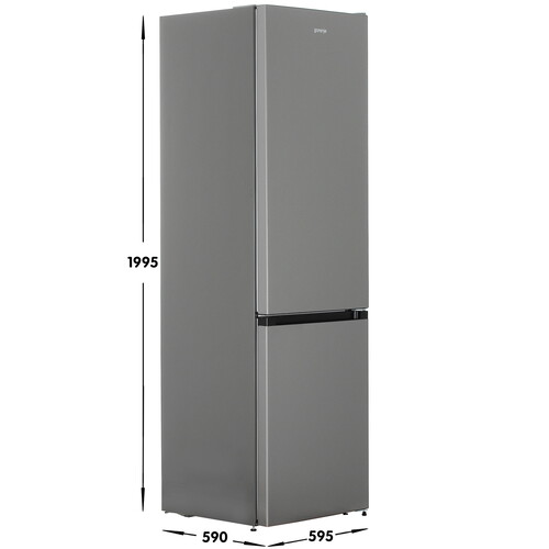 Купить Холодильник с морозильником   Gorenje NRK6201PS4 серебристый  8196796. Характеристики, отзывы и цены в Донецке