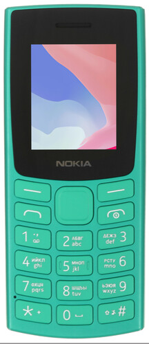 Купить Сотовый телефон Nokia 106 (2023) зеленый  5482585. Характеристики, отзывы и цены в Донецке