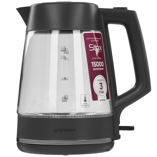 Купить Электрочайник Gressel RGRK-771116 серый  9256888. Характеристики, отзывы и цены в Донецке