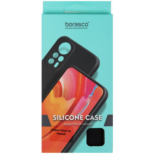 Купить Накладка  BoraSCO Silicone Case для POCO F6 черный  5463265. Характеристики, отзывы и цены в Донецке