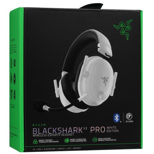Купить Беспроводные наушники Razer BlackShark V2 Pro белый 2023  5406747. Характеристики, отзывы и цены в Донецке