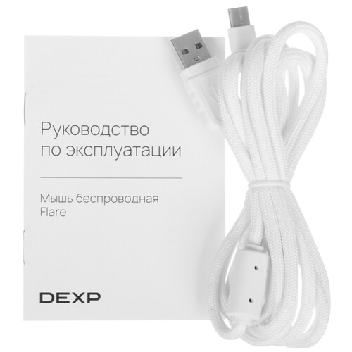 Купить Мышь беспроводная/проводная DEXP GS Flare  белый  9271456. Характеристики, отзывы и цены в Донецке
