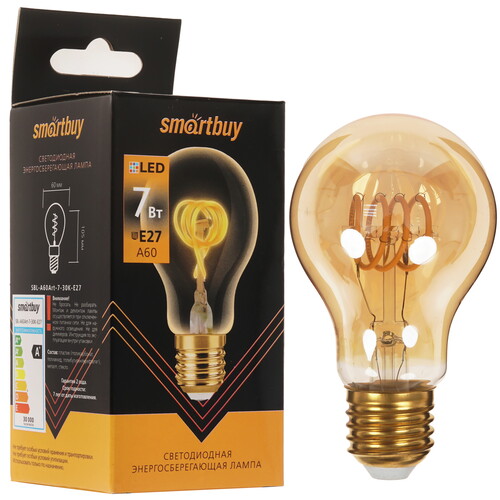 Купить Лампа филаментная Smartbuy ART A60-7Вт/3000К/E27  9192800. Характеристики, отзывы и цены в Донецке