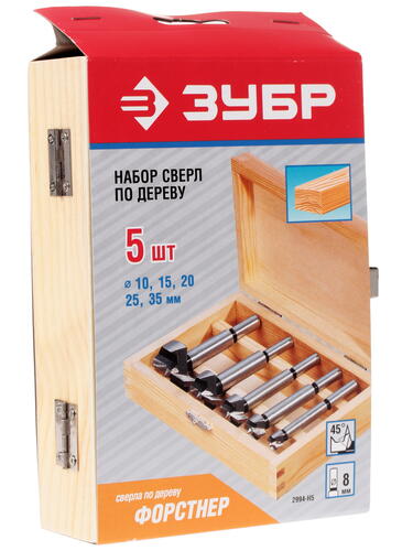 Купить Набор сверл ЗУБР 2994-H5  1064838. Характеристики, отзывы и цены в Донецке
