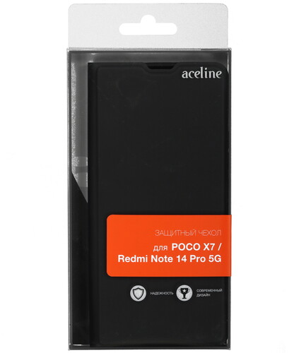 Купить Чехол-книжка  Aceline Kors для POCO X7/ Xiaomi Redmi Note 14 Pro 5G черный  9206278. Характеристики, отзывы и цены в Донецке