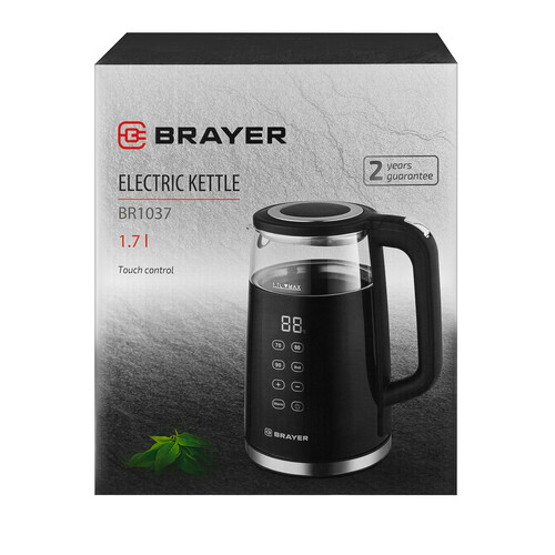 Купить Электрочайник BRAYER BR1037 черный  9987393. Характеристики, отзывы и цены в Донецке