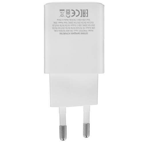 Купить Сетевое зарядное устройство TFN NANO A+C PD 33W белый  5367352. Характеристики, отзывы и цены в Донецке