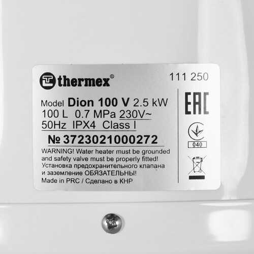 Купить Водонагреватель электрический Thermex Dion 100 V  9007634. Характеристики, отзывы и цены в Донецке