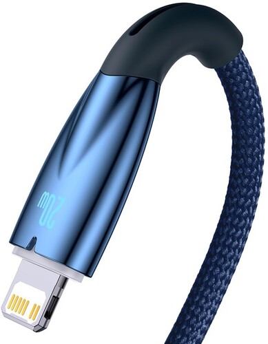 Купить Кабель круглый Baseus Lightning 8-pin - USB Type-C синий 1 м  9167131. Характеристики, отзывы и цены в Донецке