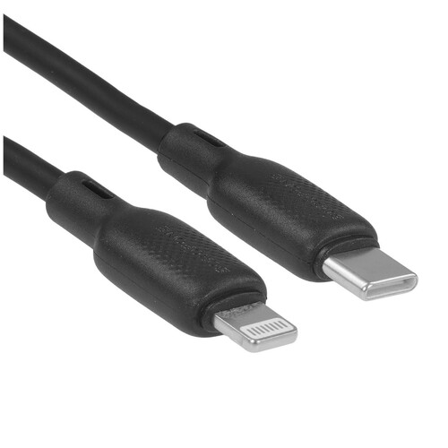 Купить Кабель круглый Borofone Lightning 8-pin - USB Type-C черный 3 м  9244373. Характеристики, отзывы и цены в Донецке