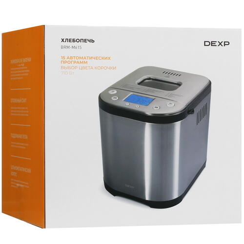 Купить Хлебопечь DEXP BRM-M615 серебристый  9005291. Характеристики, отзывы и цены в Донецке