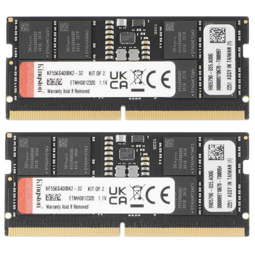 Купить Оперативная память SODIMM Kingston FURY Impact [KF556S40IBK2-32] 32 ГБ  5091965. Характеристики, отзывы и цены в Донецке