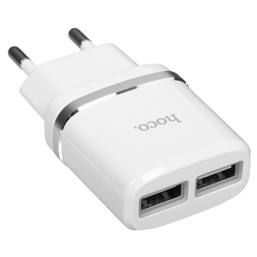 Купить Сетевое зарядное устройство Hoco C12 Smart белый  9037649. Характеристики, отзывы и цены в Донецке