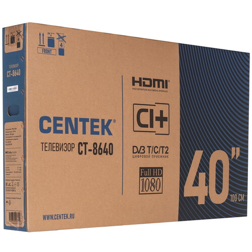 Купить 40" (102 см) Телевизор Centek CT-8640 черный  9138255. Характеристики, отзывы и цены в Донецке