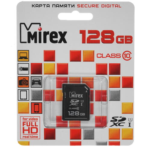Купить Карта памяти Mirex SDXC 128 ГБ [13611-SD10C128]  4789197. Характеристики, отзывы и цены в Донецке