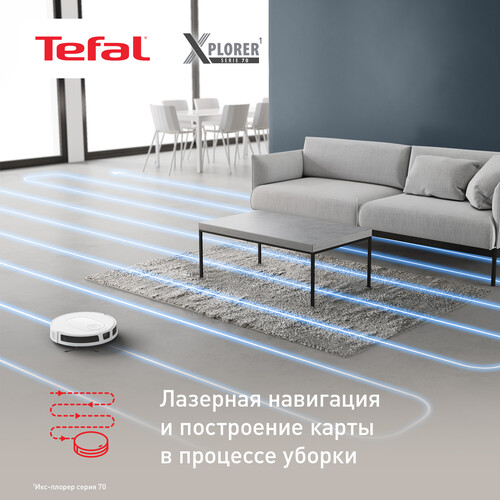 Купить Робот-пылесос Tefal RG8477WH белый  9250468. Характеристики, отзывы и цены в Донецке