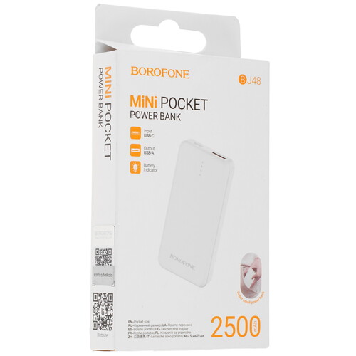 Купить Портативный аккумулятор Borofone BJ48 Mini белый  5603881. Характеристики, отзывы и цены в Донецке