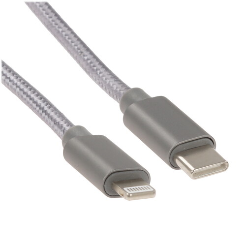 Купить Кабель круглый REXANT Lightning 8-pin - USB Type-C серый 1 м  9131361. Характеристики, отзывы и цены в Донецке