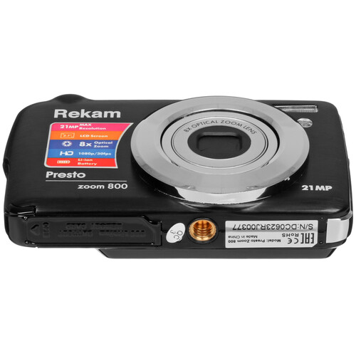 Купить Компактный фотоаппарат Rekam Presto Zoom 800 черный  9087605. Характеристики, отзывы и цены в Донецке