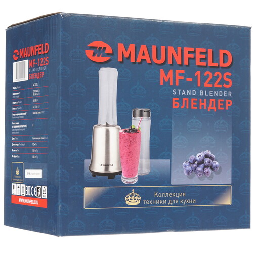 Купить Блендер стационарный MAUNFELD MF-122S серебристый  8194178. Характеристики, отзывы и цены в Донецке
