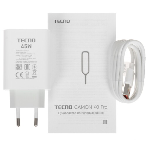 Купить 6.78" Смартфон Tecno CAMON 40 Pro 256 ГБ белый  5623577. Характеристики, отзывы и цены в Донецке