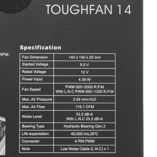 Купить Вентилятор Thermaltake TOUGHFAN 14 Series Radiator Fan  4740624. Характеристики, отзывы и цены в Донецке