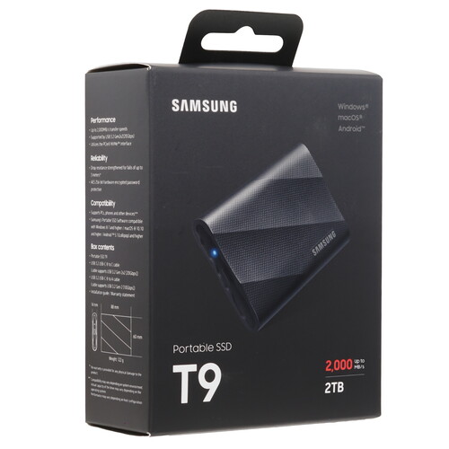 Купить 2000 ГБ Внешний SSD Samsung T9  5449083. Характеристики, отзывы и цены в Донецке