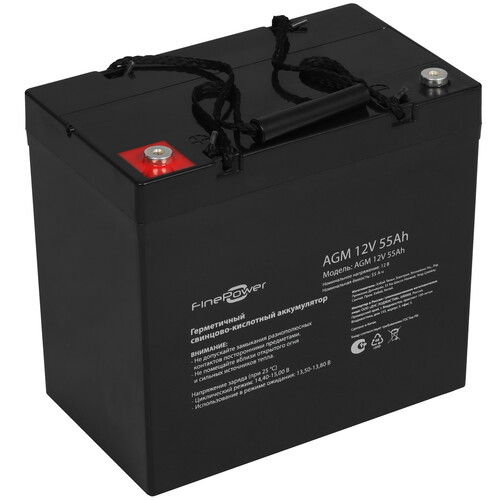 Купить Аккумуляторная батарея для ИБП FinePower AGM 12V 55Ah  5603304. Характеристики, отзывы и цены в Донецке
