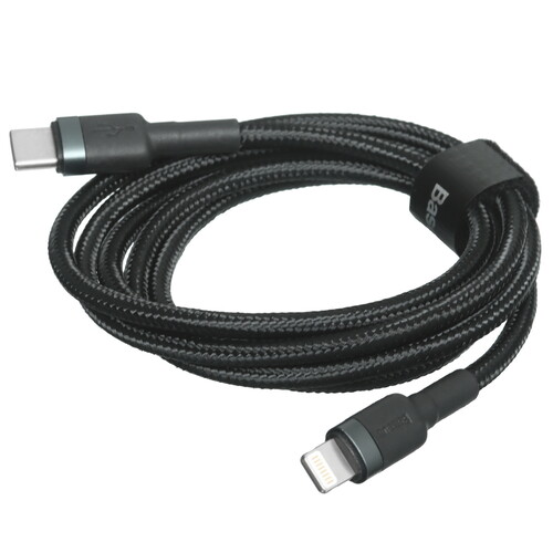 Купить Кабель круглый Baseus Lightning 8-pin - USB Type-C черный 1 м  5482554. Характеристики, отзывы и цены в Донецке