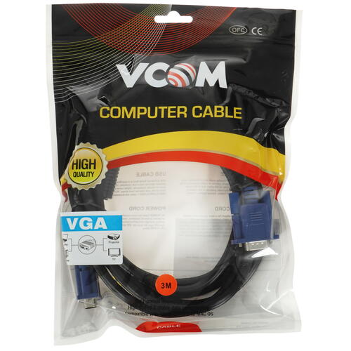 Купить Кабель  VCOM SVGA - SVGA, 3 м  4876633. Характеристики, отзывы и цены в Донецке