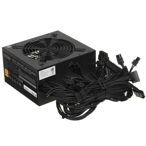 Купить Блок питания Cooler Master MWE GOLD 650 V3 [MPE-6502-ACAAG-3BEU] черный  5638031. Характеристики, отзывы и цены в Донецке