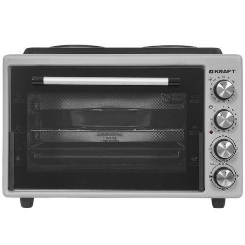 Купить Мини-печь Kraft KF-MOHP 3800 GR серебристый  5347098. Характеристики, отзывы и цены в Донецке