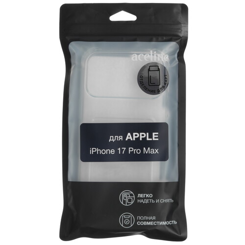 Купить Накладка  Aceline Pocket для Apple iPhone 17 Pro Max прозрачный  9277327. Характеристики, отзывы и цены в Донецке