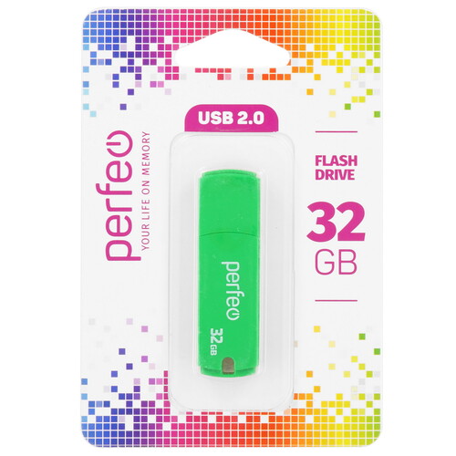 Купить Память USB Flash 32 ГБ Perfeo C05 [PF-C05G032]  9209309. Характеристики, отзывы и цены в Донецке